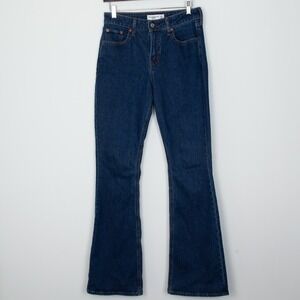Abercrombie & Fitch Curve Love Mid Rise Bootcut Jeans Dark Wash Size 25 Regular